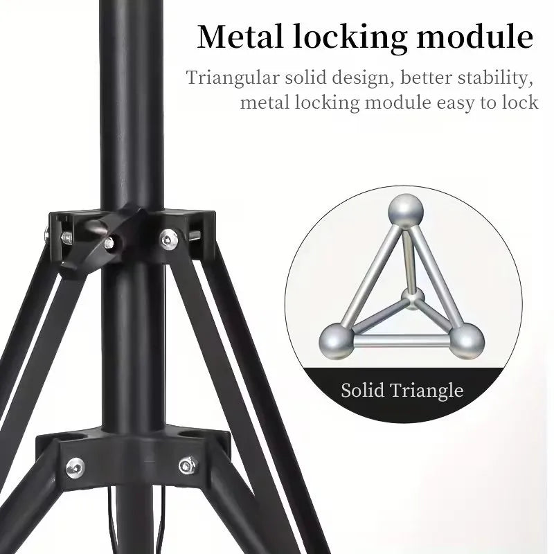 7feet Aluminium Tripod Stand / Mobile Holder / Ball Head Mobile Camera Holder Adjustable Portable for Mobile Phone & DSLR Camera Projector Softbox Select from Variation Accordingly-Black