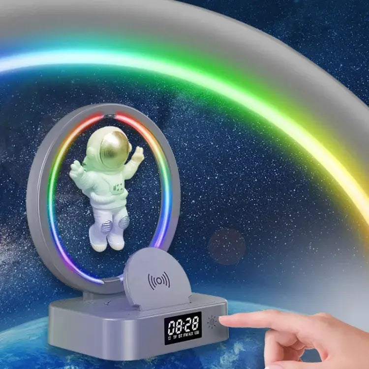 Wireless Y-558 Magnetic Levitation Astronaut TWS Bluetooth Speaker With RGB Light/ Wireless Charger