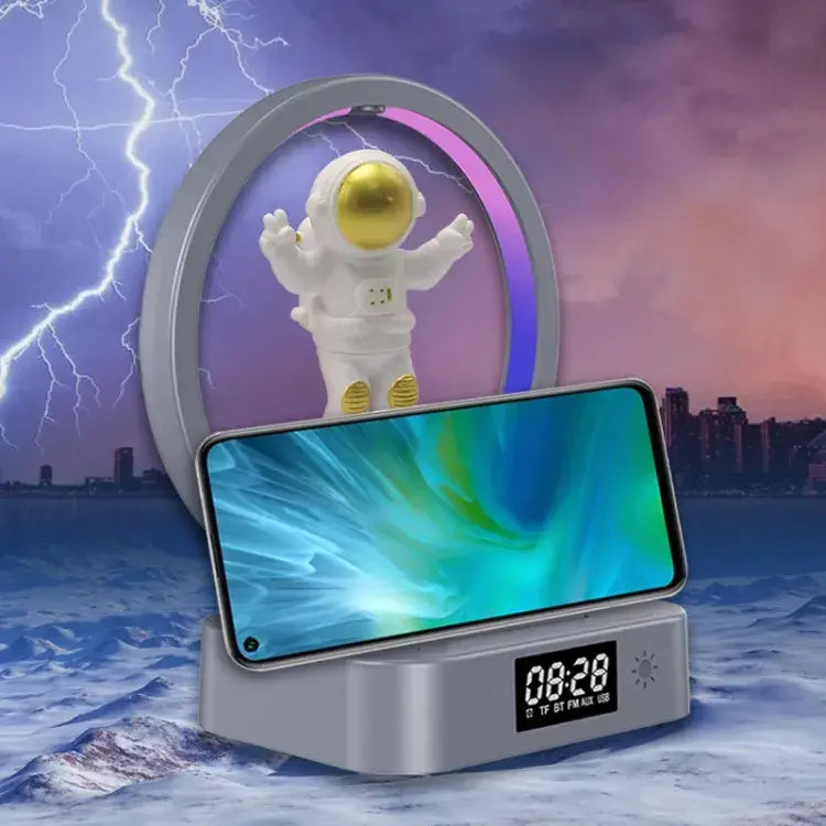 Wireless Y-558 Magnetic Levitation Astronaut TWS Bluetooth Speaker With RGB Light/ Wireless Charger
