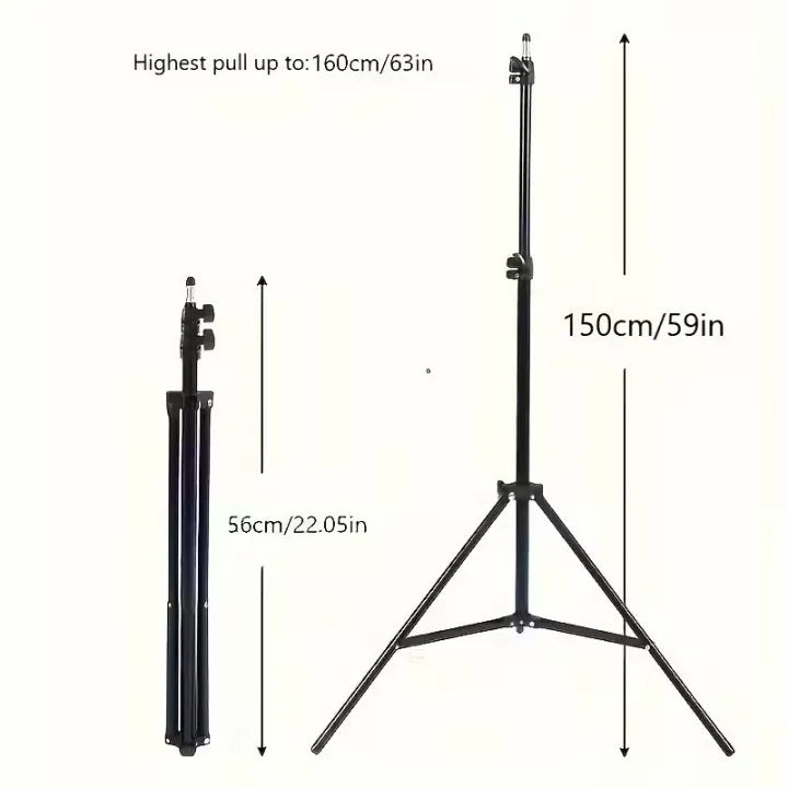 7feet Aluminium Tripod Stand / Mobile Holder / Ball Head Mobile Camera Holder Adjustable Portable for Mobile Phone & DSLR Camera Projector Softbox Select from Variation Accordingly-Black