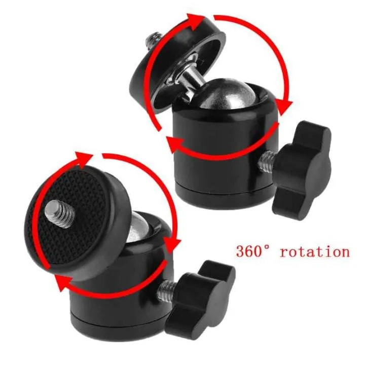 7feet Aluminium Tripod Stand / Mobile Holder / Ball Head Mobile Camera Holder Adjustable Portable for Mobile Phone & DSLR Camera Projector Softbox Select from Variation Accordingly-Black