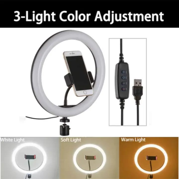 26cm Ring Light With Mobile Holder